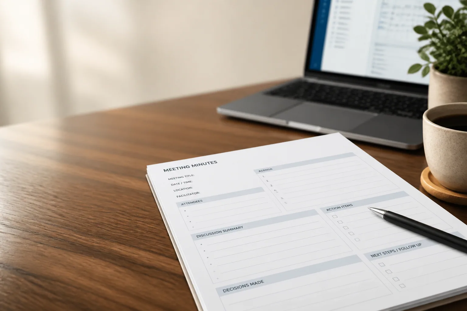 Modello di verbale e appunti di riunione: 7 formati gratis